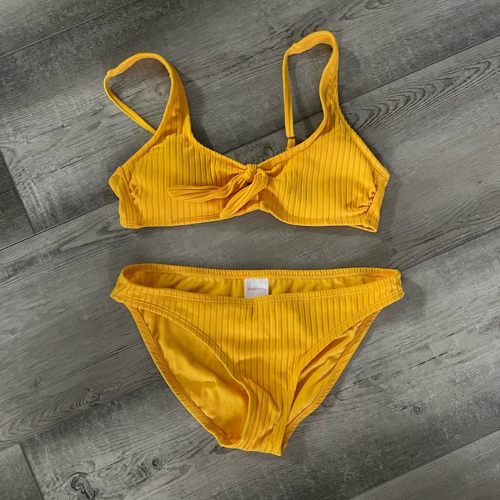 Yellow swimsuit bikini